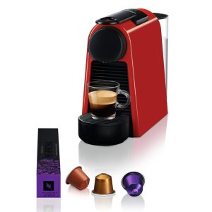 Cafetera Nespresso Essenza Mini Red & Aeroccino3