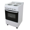 Cocina Eléctrica 50 Cm Blanca Tapa Vidrio phce051b