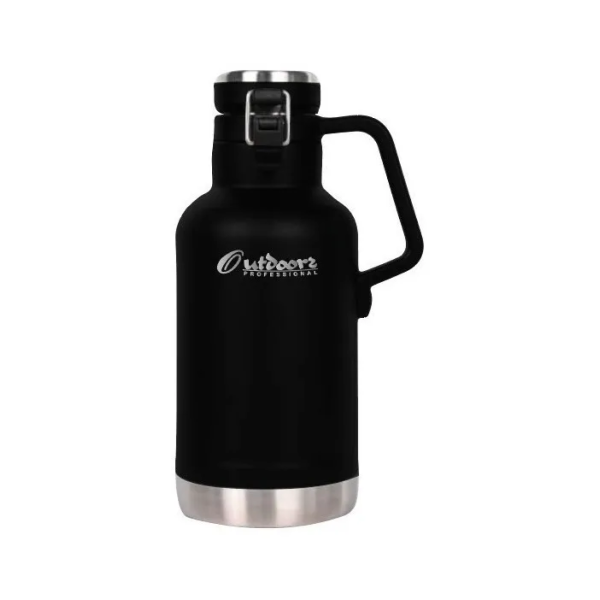 Vaso Growler Beer Outdoors 1,9 L Acero Inoxidable Negro Un-1599