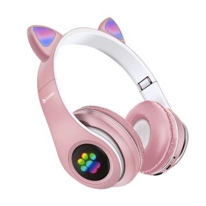 Auriculares Inalámbricos Gatito Suono Rosa