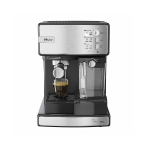 Cafetera automática de espresso plateada Oster® PrimaLatte™ BVSTEM6603SS